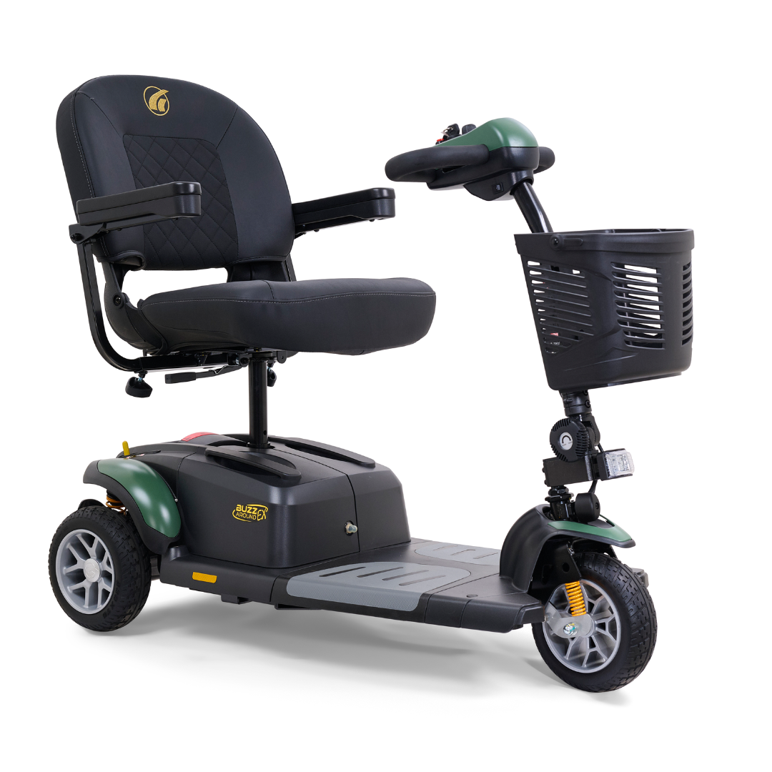 Golden GB118 BuzzAround EX 3-Wheel Long Range Travel Scooter - Army Green right